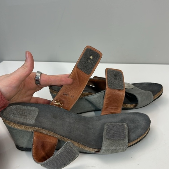 Taos 38 Arcade Waxed Leather Slide Wedges Size 41(10) - Picture 14 of 15